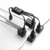 TAP-EX4SWBK 一括集中スイッチ付き電源延長コード(2P・4分岐・4個口・ブラック) TAP-EX4SWBK / 一括集中スイッチ付き電源延長コード(2P・4分岐・4個口・ブラック)