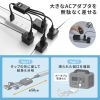 TAP-EX4SWBK / 一括集中スイッチ付き電源延長コード（2P・4分岐・4個口・ブラック）