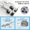 TAP-EX4SWW / 一括集中スイッチ付き電源延長コード（2P・4分岐・4個口・ホワイト）