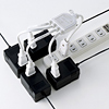 TAP-EX4W ACアダプタ専用電源延長コード(4分岐・ホワイト) TAP-EX4W / ACアダプタ専用電源延長コード(4分岐・ホワイト)