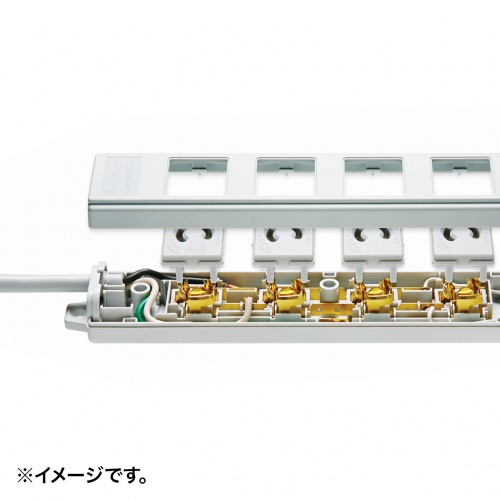 TAP-F27-2KP / 電源タップ（2極抜け止めタイプ・7個口・コード長2m）