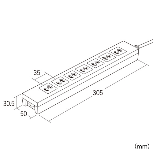 TAP-F27-5K / 電源タップ（2P・7個口・5m）