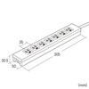 TAP-F37-5KSRP / 電源タップ（3極抜け止めタイプ・7個口・コード長5m）
