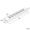 TAP-F37-5SR / 電源タップ（3P・7個口・5m）