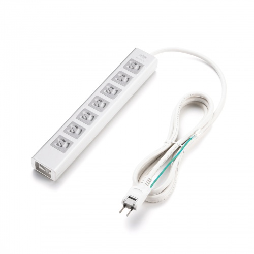 TAP-F37SH-2ZS / 抜け止めシャッタータップ（3P・7個口・2m）