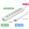 TAP-F37SH-2ZS 抜け止めシャッタータップ(3P・7個口・2m) TAP-F37SH-2ZS / 抜け止めシャッタータップ(3P・7個口・2m)