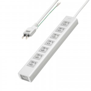 TAP-F37SH-3ZS / 抜け止めシャッタータップ（3P・7個口・3m）