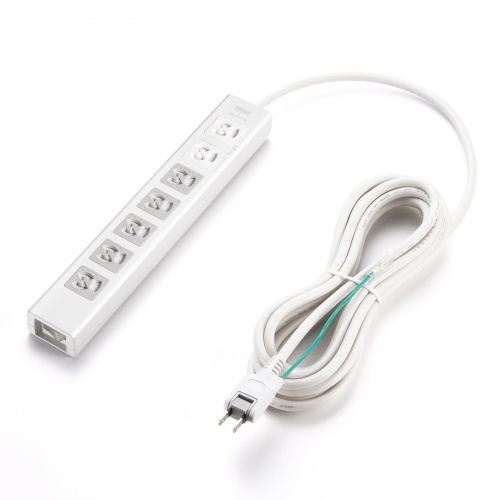 TAP-F37SH-5KS / 抜け止めシャッタータップ（3P・7個口・5m）