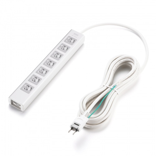 TAP-F37SH-5ZS / 抜け止めシャッタータップ（3P・7個口・5m）