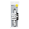 TAP-FB1-05BK ファブリックコードタップ(2P・3個口・ブラック・0.5m) TAP-FB1-05BK / ファブリックコードタップ(2P・3個口・ブラック・0.5m)