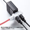TAP-FB1-05BK ファブリックコードタップ(2P・3個口・ブラック・0.5m) TAP-FB1-05BK / ファブリックコードタップ(2P・3個口・ブラック・0.5m)