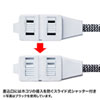 TAP-FB1-1G ファブリックコードタップ(2P・3個口・グリーン・1m) TAP-FB1-1G / ファブリックコードタップ(2P・3個口・グリーン・1m)