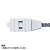 TAP-FB1-1R ファブリックコードタップ(2P・3個口・レッド・1m) TAP-FB1-1R / ファブリックコードタップ(2P・3個口・レッド・1m)