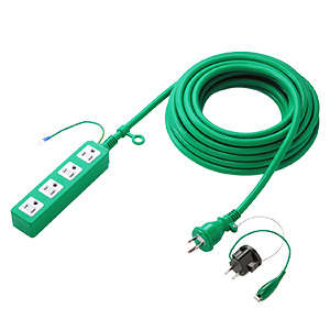 TAP-HP4-10G / 高強度タップ(3P・4個口・10m・グリーン)