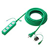 TAP-HP4-10G 高強度タップ(3P・4個口・10m・グリーン) TAP-HP4-10G / 高強度タップ(3P・4個口・10m・グリーン)