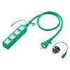 TAP-HP4-1G 高強度タップ(3P・4個口・1m・グリーン) TAP-HP4-1G / 高強度タップ(3P・4個口・1m・グリーン)