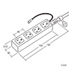 TAP-HP4-1R 高強度タップ(3P・4個口・1m・レッド) TAP-HP4-1R / 高強度タップ(3P・4個口・1m・レッド)