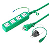 TAP-HP4-3G 高強度タップ(3P・4個口・3m・グリーン) TAP-HP4-3G / 高強度タップ(3P・4個口・3m・グリーン)