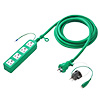 TAP-HP4-3G 高強度タップ(3P・4個口・3m・グリーン) TAP-HP4-3G / 高強度タップ(3P・4個口・3m・グリーン)