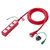 TAP-HP4-3R 高強度タップ(3P・4個口・3m・レッド) TAP-HP4-3R / 高強度タップ(3P・4個口・3m・レッド)