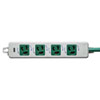 TAP-HPM4-1G 医用接地プラグ付き電源タップ(3P・4個口・グリーン・1m) TAP-HPM4-1G / 医用接地プラグ付き電源タップ(3P・4個口・グリーン・1m)