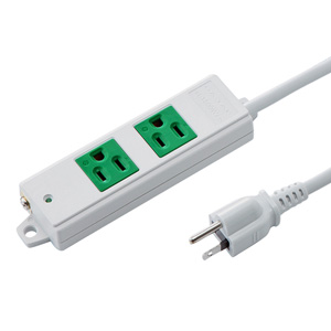 TAP-K2N-3G / 工事物件タップ(3P・2個口・3m・グリーン)