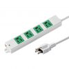 TAP-K4-3G 工事物件タップ緑(3P・4個口・3m) TAP-K4-3G / 工事物件タップ緑(3P・4個口・3m)