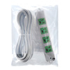 TAP-K4-3G 工事物件タップ緑(3P・4個口・3m) TAP-K4-3G / 工事物件タップ緑(3P・4個口・3m)