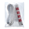 TAP-K4-3R 工事物件タップ赤(3P・4個口・3m) TAP-K4-3R / 工事物件タップ赤(3P・4個口・3m)