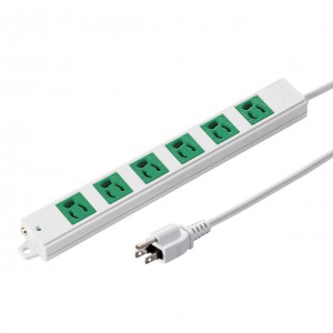 TAP-K6-3G / 工事物件タップ(3P・6個口・3m・グリーン)