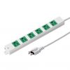 TAP-K6-3G 工事物件タップ(3P・6個口・3m・グリーン) TAP-K6-3G / 工事物件タップ(3P・6個口・3m・グリーン)