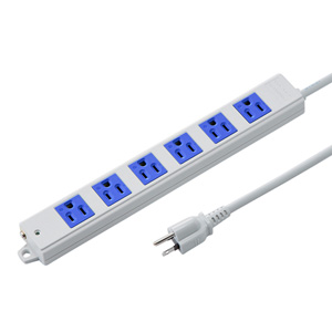 TAP-K6N-3BL / 工事物件タップ(3P・6個口・3m・ブルー)