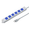 TAP-K6N-3BL 工事物件タップ(3P・6個口・3m・ブルー) TAP-K6N-3BL / 工事物件タップ(3P・6個口・3m・ブルー)