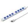 TAP-K8-3BL 工事物件タップ (3P・8個口・3m・ブルー) TAP-K8-3BL / 工事物件タップ (3P・8個口・3m・ブルー)