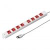 TAP-K8-3R 工事物件タップ(3P・8個口・3m・レッド) TAP-K8-3R / 工事物件タップ(3P・8個口・3m・レッド)