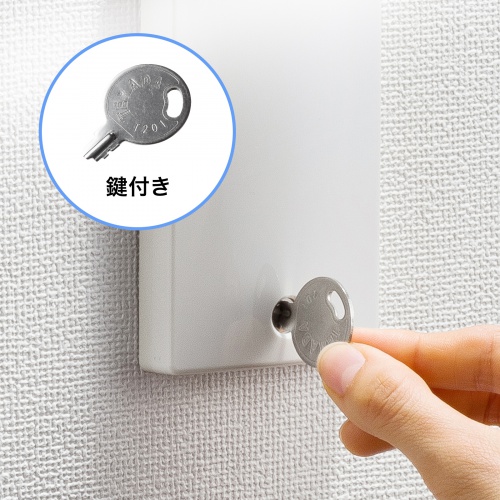TAP-KJCV1 / 鍵付きセキュリティスリムコンセントカバー