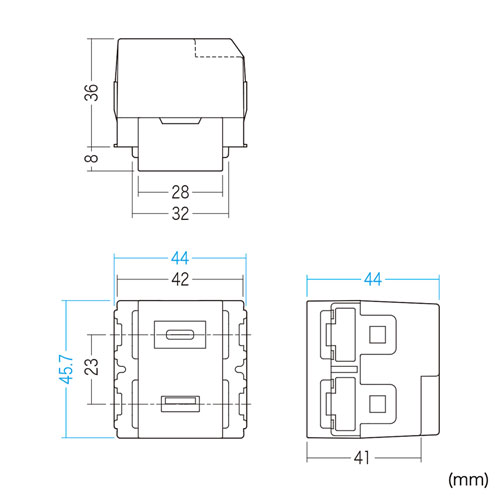 TAP-KJUSB1C1BK / 埋込USB給電用コンセント　(Type-C搭載)