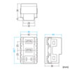 TAP-KJUSB2AC1GY / AC付き埋込USB給電用コンセント（グレー）