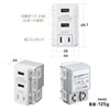 TAP-KJUSB2AC1W AC付き埋込USB給電用コンセント(ホワイト) TAP-KJUSB2AC1W / AC付き埋込USB給電用コンセント(ホワイト)