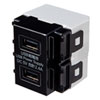 TAP-KJUSB2BK USB給電用埋め込みコンセント(USB 2ポート・5V 2.4A急速充電対応・ブラック) TAP-KJUSB2BK / USB給電用埋め込みコンセント(USB 2ポート・5V 2.4A急速充電対応・ブラック)