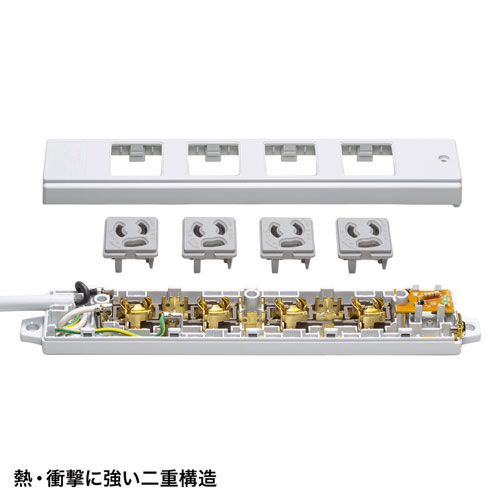 TAP-KS4-2 / 工事物件タップ（4個口・2m）