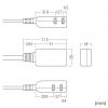 TAP-M601W マイクロタップ 2個口 0.1m ホワイト TAP-M601W / マイクロタップ 2個口 0.1m ホワイト