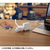 TAP-M605W マイクロ電源タップ(収納式スイングプラグ・2個口・0.5m・ホワイト) TAP-M605W / マイクロ電源タップ(収納式スイングプラグ・2個口・0.5m・ホワイト)