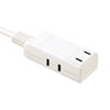 TAP-M71W マイクロ電源タップ(収納式スイングプラグ・3個口・1m・ホワイト) TAP-M71W / マイクロ電源タップ(収納式スイングプラグ・3個口・1m・ホワイト)