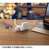 TAP-M81W マイクロ電源タップ(収納式スイングプラグ・4個口・1m・ホワイト) TAP-M81W / マイクロ電源タップ(収納式スイングプラグ・4個口・1m・ホワイト)