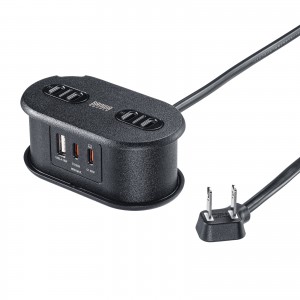 TAP-MC2A1AC2BK / 巻き取りコード式モバイルタップ(AC2個口・C×2・A×1・PD65W)