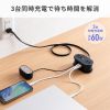 TAP-MC2A1AC2BK 巻き取りコード式モバイルタップ(AC2個口・C×2・A×1・PD65W) TAP-MC2A1AC2BK / 巻き取りコード式モバイルタップ(AC2個口・C×2・A×1・PD65W)