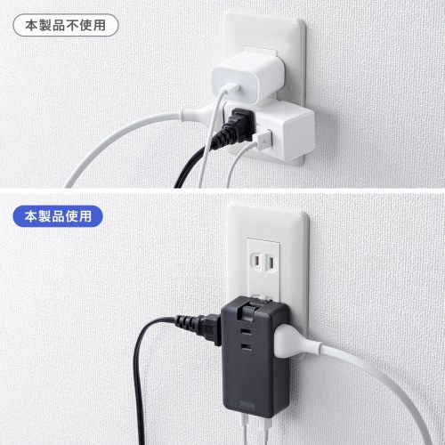 TAP-MC2A1AC3BK / モバイルタップ（AC×3個口＋Type-C×2・USB-A×1・PD33W・ブラック）