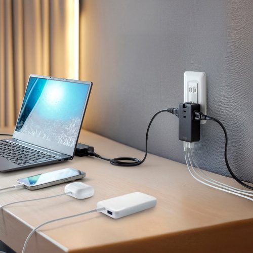 TAP-MC2A1AC3BK / モバイルタップ（AC×3個口＋Type-C×2・USB-A×1・PD33W・ブラック）