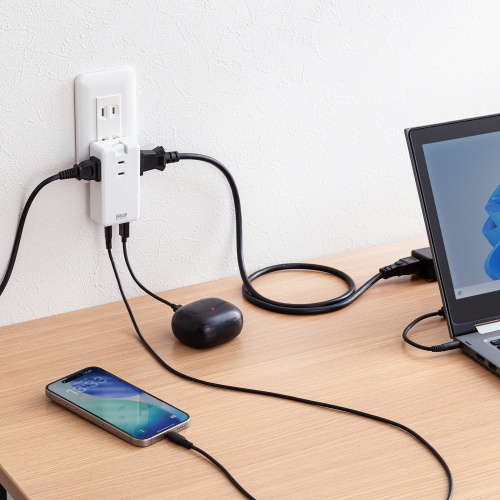 TAP-MC2A1AC3W / モバイルタップ（AC×3個口＋Type-C×2・USB-A×1・PD33W・ホワイト）